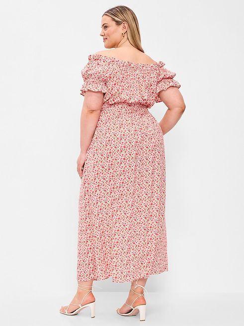 Off-The-Shoulder Boho Maxi Dress
