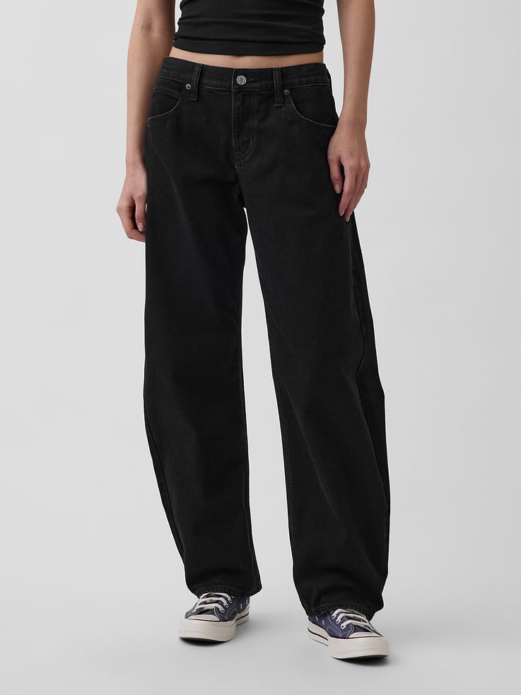 Image number 2 showing, Low Rise Barrel Jeans