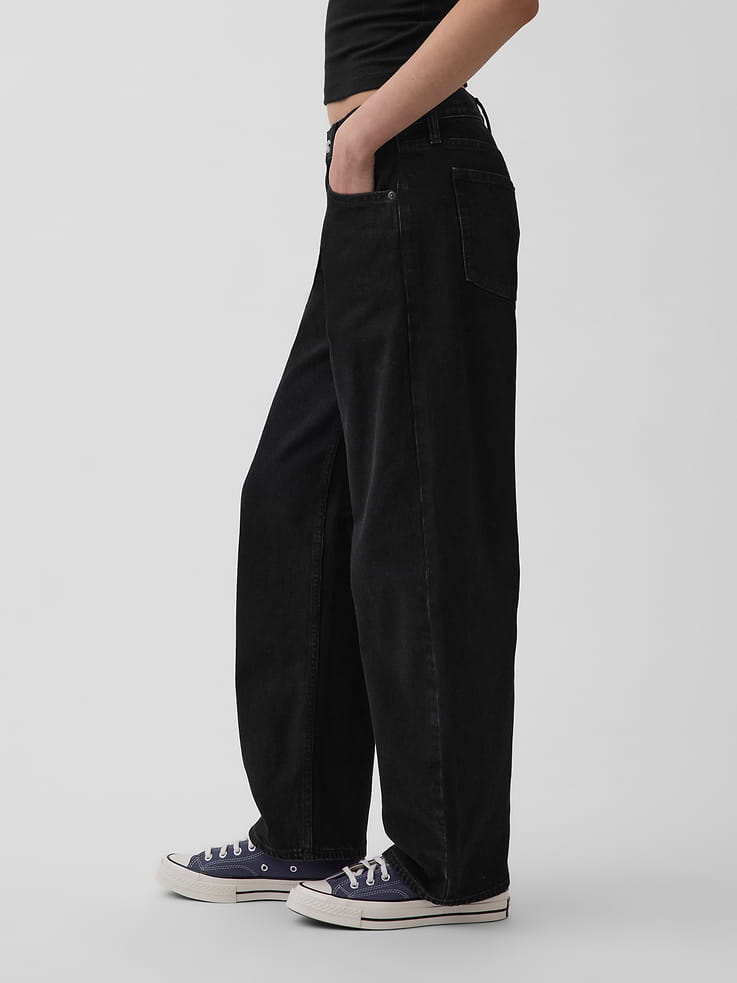 Image number 3 showing, Low Rise Barrel Jeans