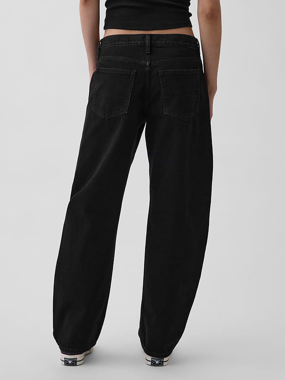 Low Rise Barrel Jeans