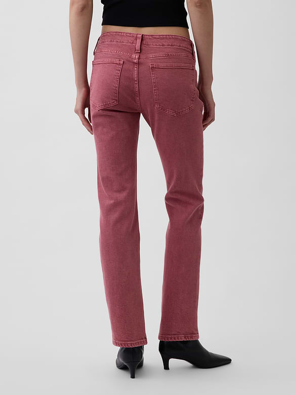 Low Rise Lace-Up '90s Slim Straight Jeans