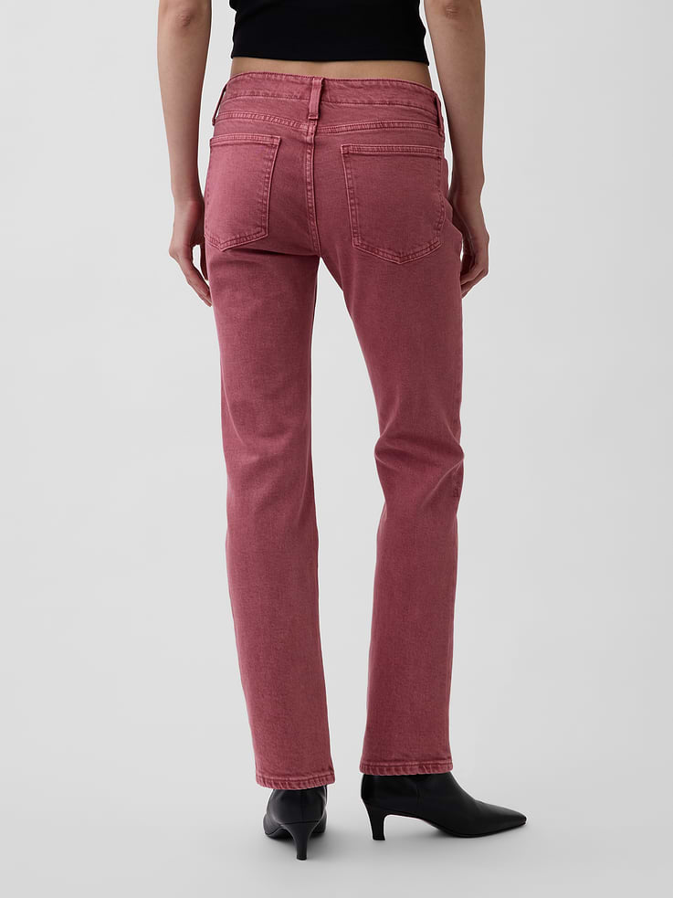 Image number 4 showing, Low Rise Lace-Up '90s Slim Straight Jeans