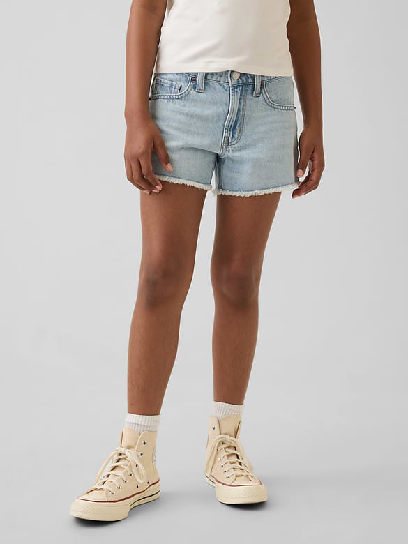 Kids Low Rise Stride Denim Shorts