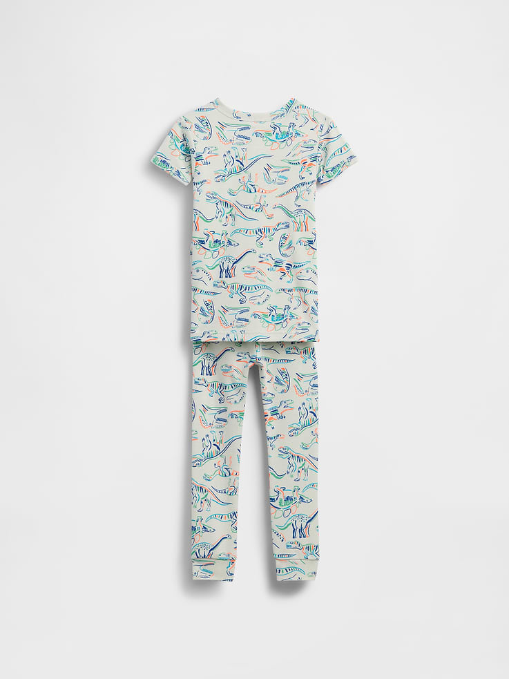 Image number 2 showing, Baby & Toddler Organic Brushed Cotton Dino PJ Set