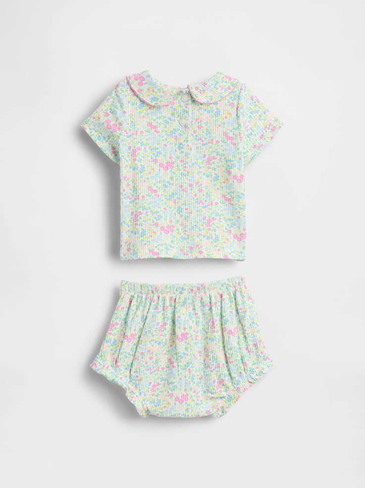 Image number 2 showing, Baby TinyRib Peter Pan Bodysuit Set