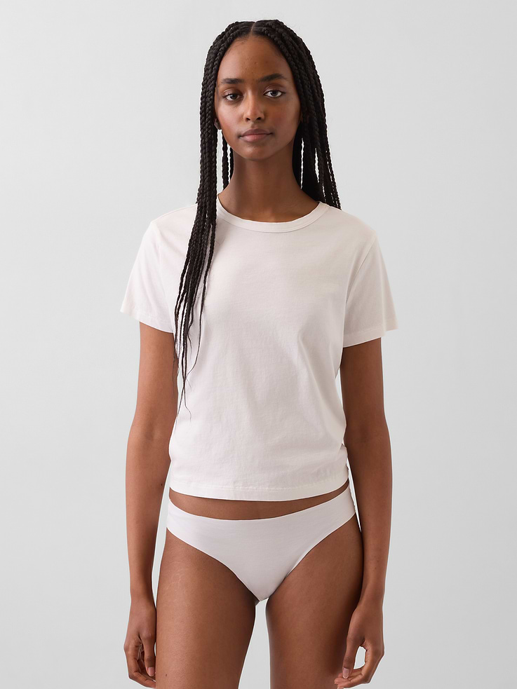 Image number 1 showing, Organic Stretch Cotton No Show Bikini