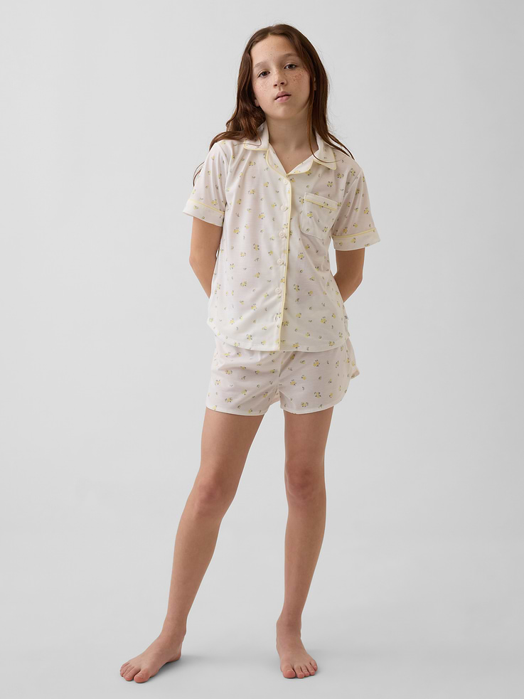 Image number 1 showing, Kids Recycled PJ Short Set