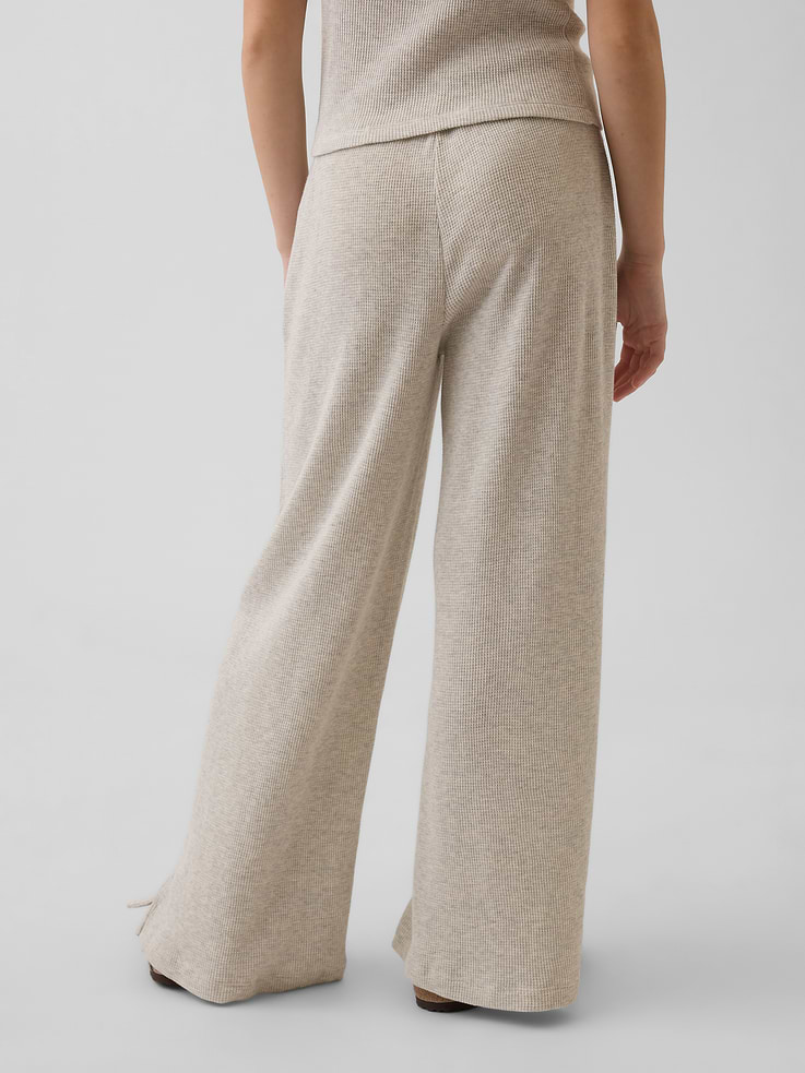 Image number 4 showing, Kids Waffle Relaxed Easy Wide-Leg Pants