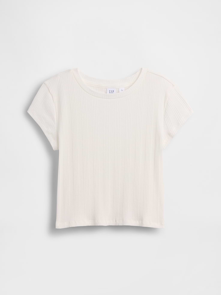 Image number 2 showing, Kids Variegated Rib Fitted T-Shirt
