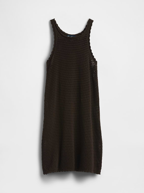 100% Cotton Crochet Mini Dress