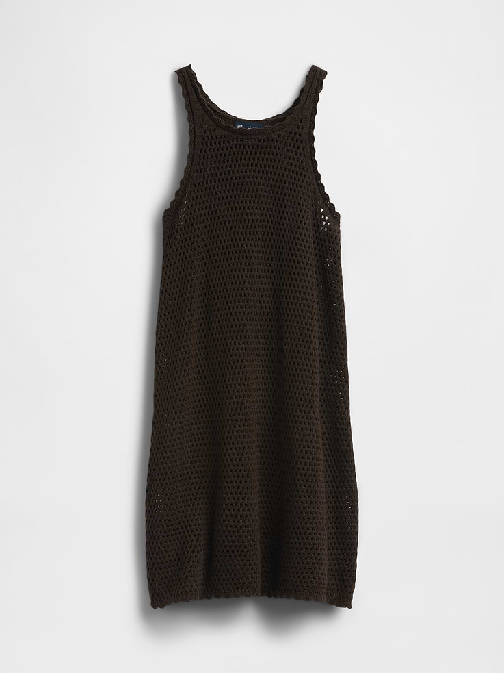 Image number 5 showing, 100% Cotton Crochet Mini Dress