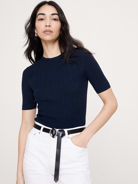 Haut en tricot froissé