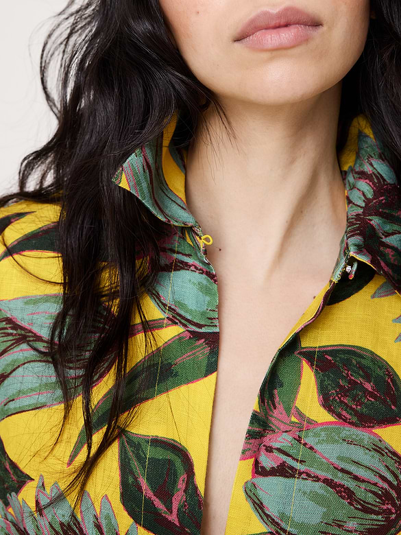 Linen Tie-Front Shirt