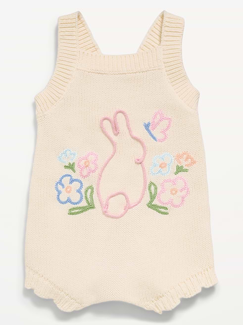 Sleeveless Sleeveless Embroidered Sweater One-Piece Romper for Baby clearance deal