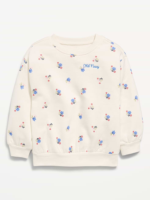 Long Long-Sleeve Logo-Graphic Sweatshirt for Toddler Girls under $25 clearance