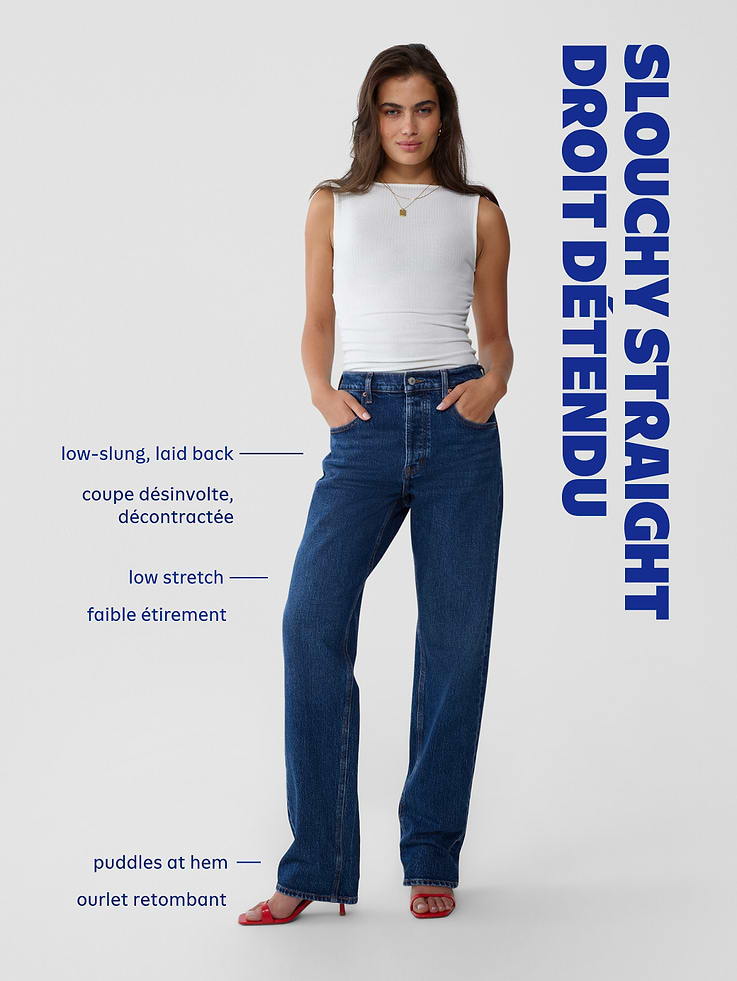 Image number 5 showing, Mid-Rise Slouchy Straight Jeans