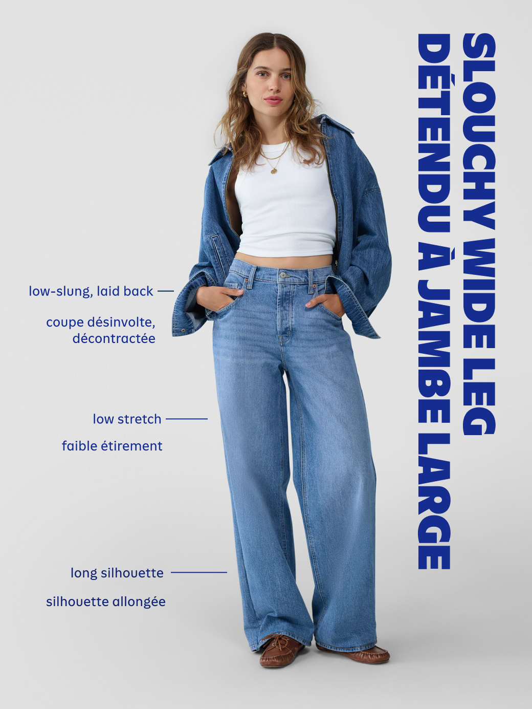 L'image numéro 6 présente Jean coupe détendue à jambe large à taille mi-basse