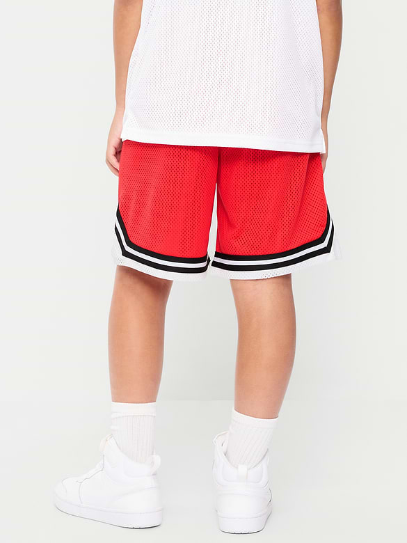 Knee Length Mesh Basketball Shorts for Boys