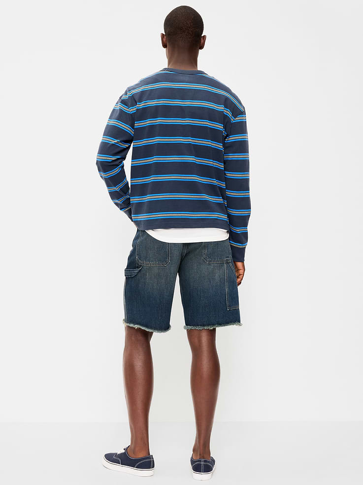Image 3 of 5, Baggy Carpenter Jean Shorts-- 10-inch inseam