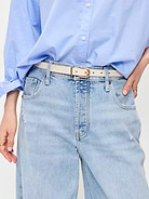 Image number 2 showing, Classic Slim Faux-Leather Belt