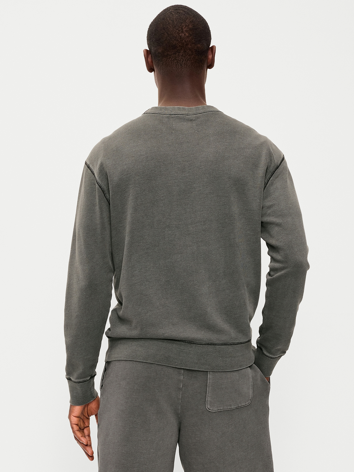 Loose Garment-Washed Crew-Neck Sweatshirt | Old Navy