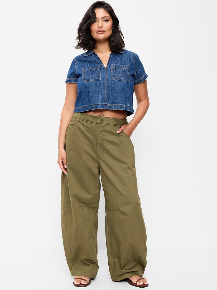 Image number 8 showing, Mid-Rise Barrel Chino Pants