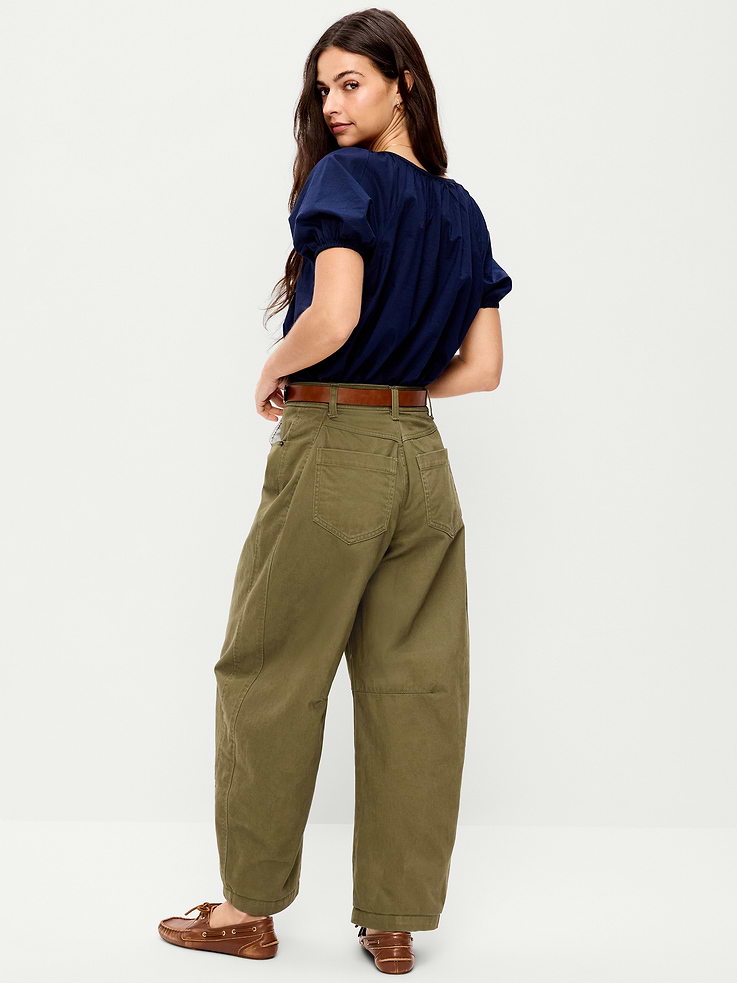 Image number 3 showing, Mid-Rise Barrel Chino Pants