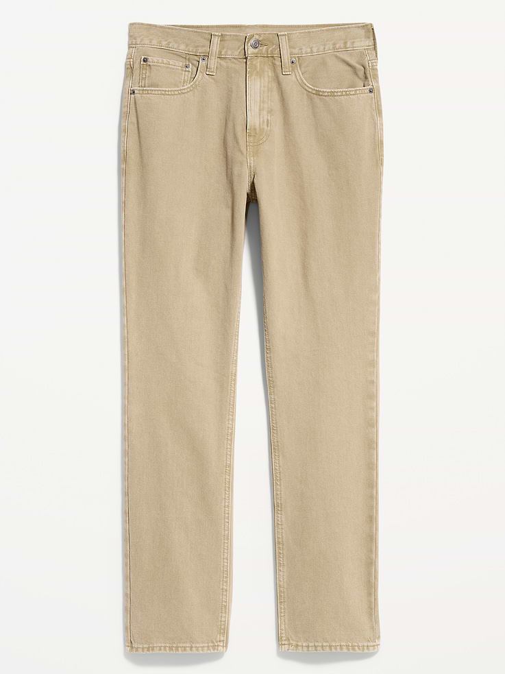 Image number 6 showing, Structured Straight Non-Stretch Jeans