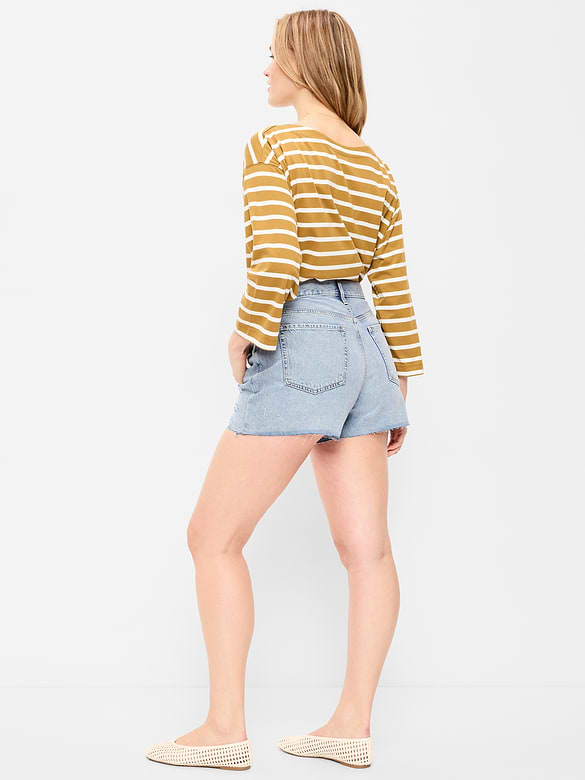 High-Waisted OG Cut-Off Jean Shorts -- 4-inch inseam