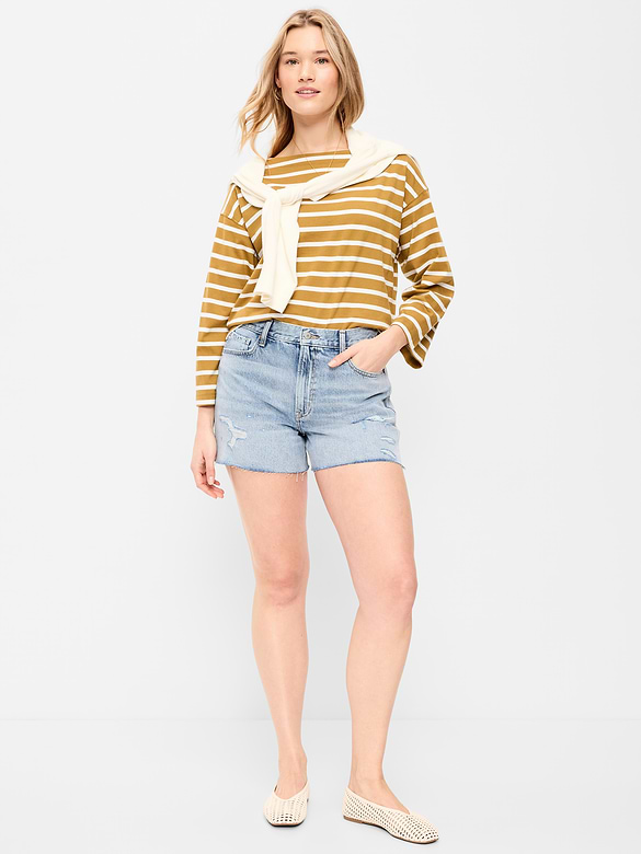 High-Waisted OG Cut-Off Jean Shorts -- 4-inch inseam