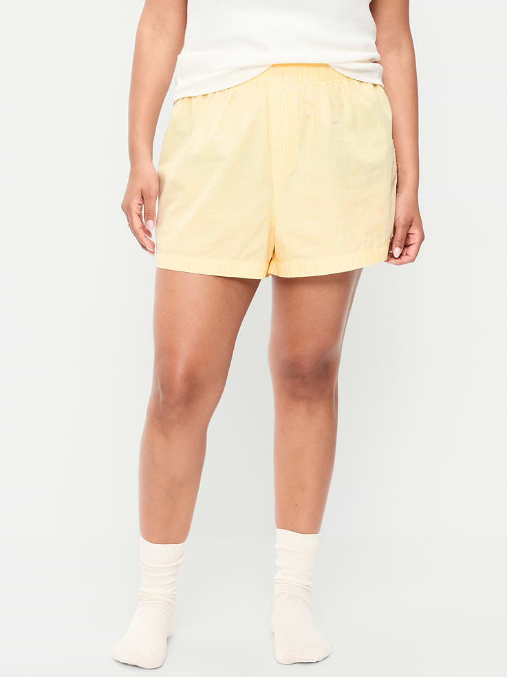 Image number 8 showing, Eyelet-Trim Boxer Pajama Shorts