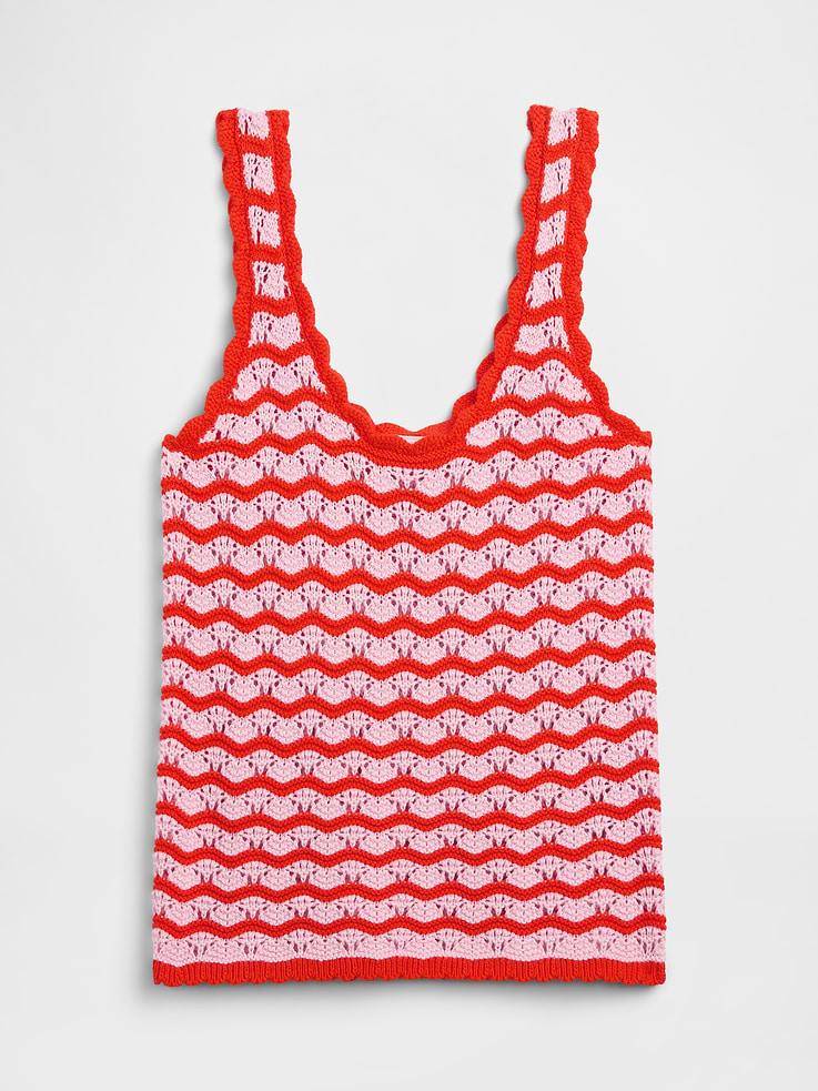 Image 5 of 5, Crochet Scoopneck Tank Top