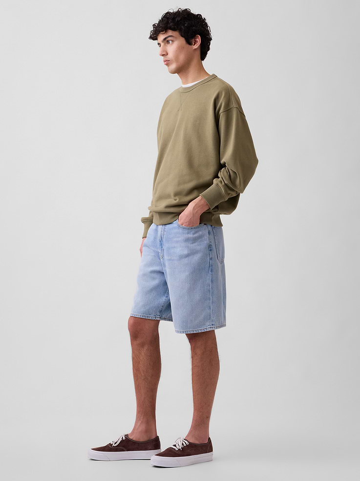 Image number 4 showing, 9" SuperSoft Loose Denim Shorts