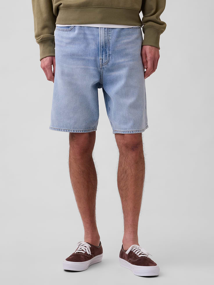 Image number 3 showing, 9" SuperSoft Loose Denim Shorts