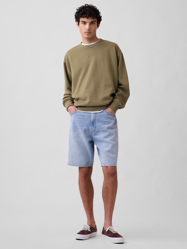 Image number 1 showing, 9" SuperSoft Loose Denim Shorts