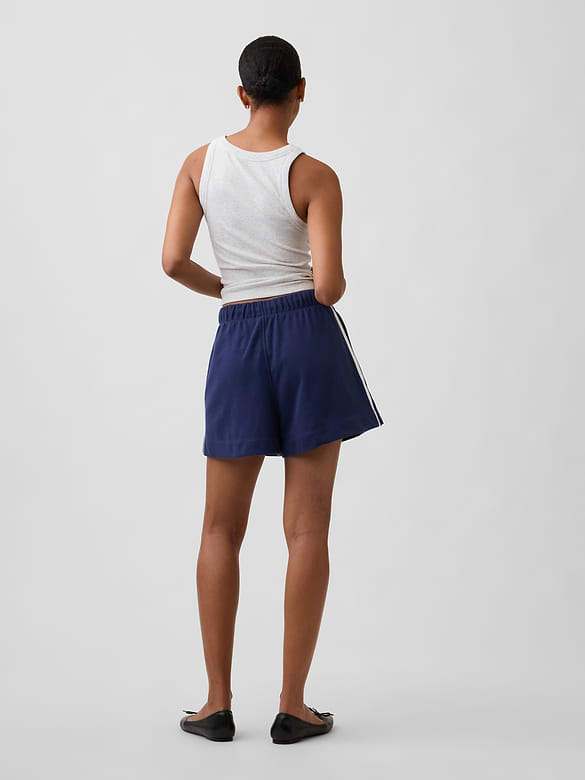 Relaxed Stripe French Terry Shorts