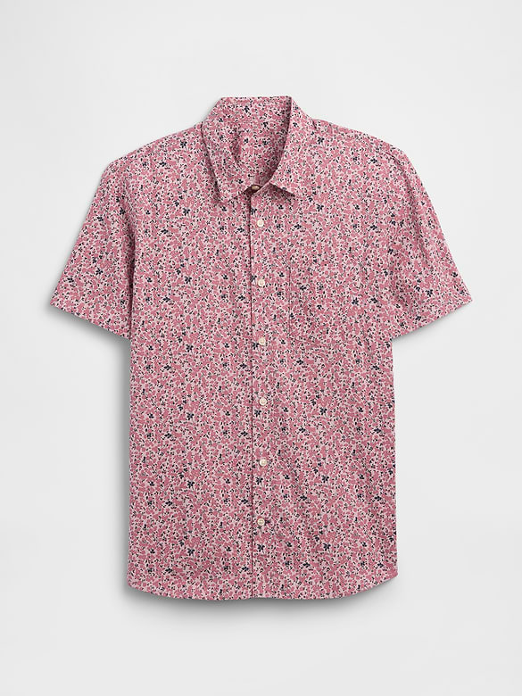 Stretch Poplin Shirt in Standard Fit