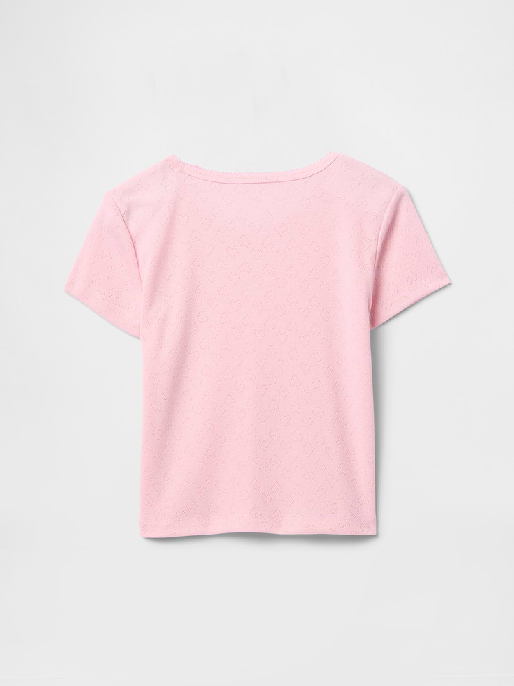 Image number 2 showing, Kids Recycled Pointelle PJ T-Shirt