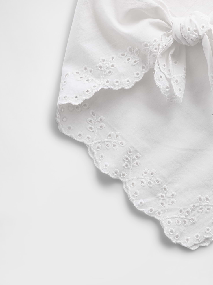 Image number 3 showing, 100% Cotton Eyelet Bandana Scarf