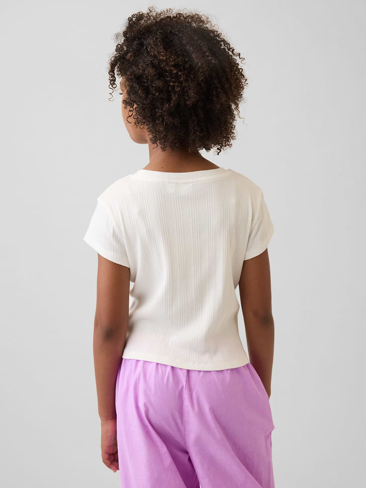 Image number 3 showing, Kids Variegated Rib Fitted T-Shirt