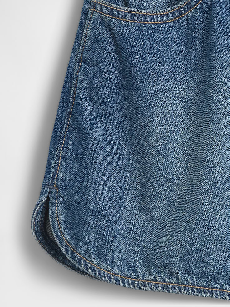 Image number 6 showing, Kids High Rise Denim Easy Dolphin Shorts