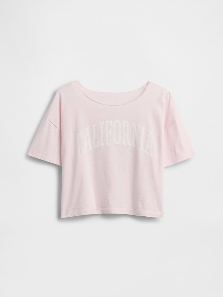 Image number 2 showing, Kids Oversized Wide-Neck T-Shirt