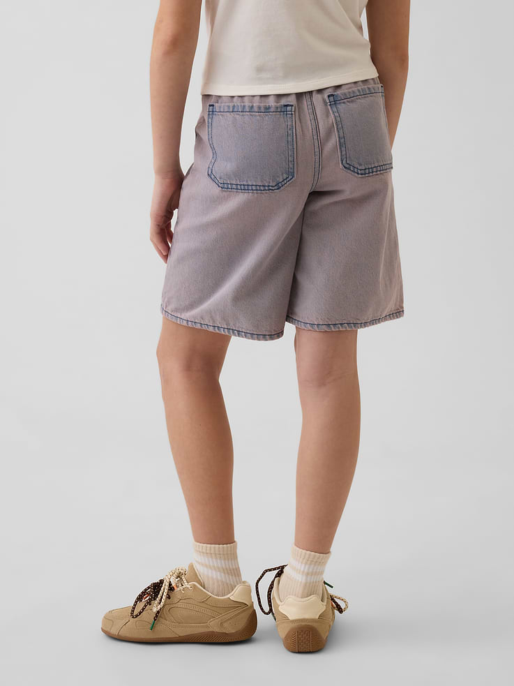 Image number 4 showing, Kids Low Rise Easy Longline Denim Shorts