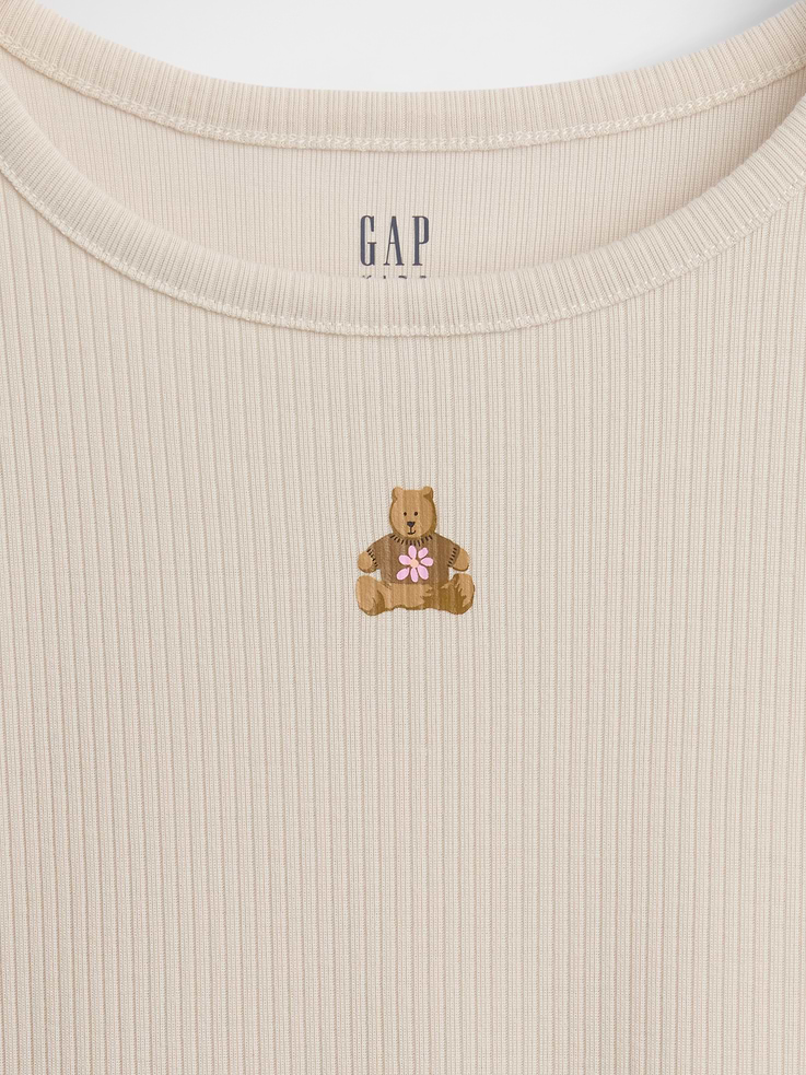 Image number 4 showing, Kids Recycled Rib Brannan Bear PJ Short Set