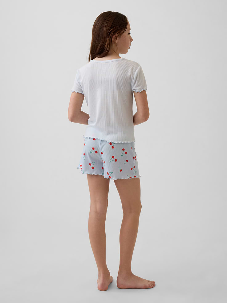 Image number 3 showing, Kids Recycled Rib PJ Short Set
