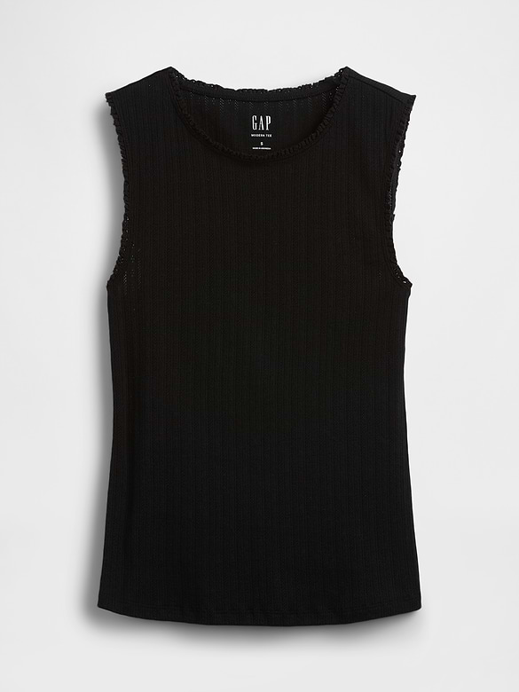 Pointelle Shell Tank Top