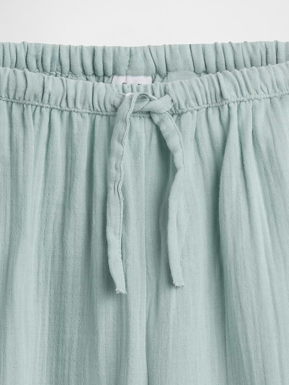 Kids Cotton Gauze Wide-Leg Pants