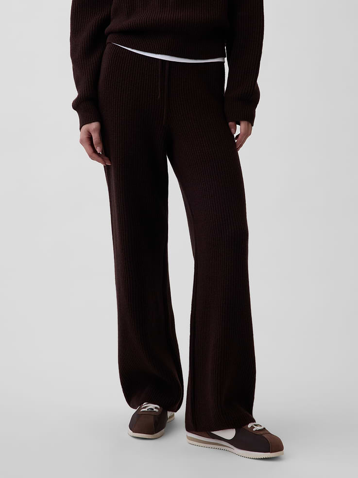 Image number 2 showing, CashSoft Shaker-Stitch Sweater Pants