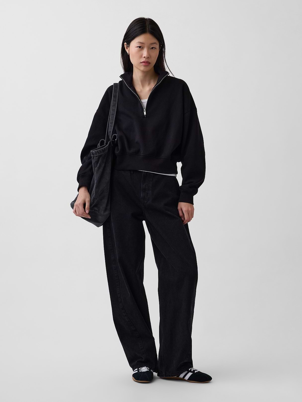 VintageSoft Oversized Half-Zip Wedge Pullover | Gap