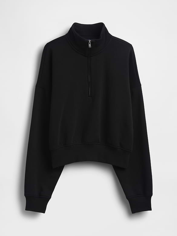 VintageSoft Oversized Half-Zip Wedge Pullover